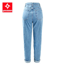 Load image into Gallery viewer, Cotton Vintage High Waist Baggy Women`s Boyfriend Jean Femme Jeans
