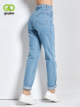 Load image into Gallery viewer, Vintage High Waist Woman Boyfriends Women&#39;s Jeans Full Length Cowboy Denim Pants Vaqueros Mujer
