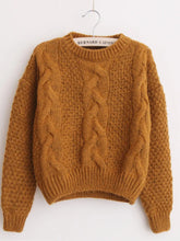 Load image into Gallery viewer, Women Sweaters Warm Pullover Crewneck Mohair Pullover Twist Knitted Sweaters Christmas
