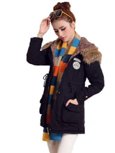 Load image into Gallery viewer, New Winter Women Medium-long Thicken Hooded Wadded Slim Cotton-padded Jacket Overcoat
